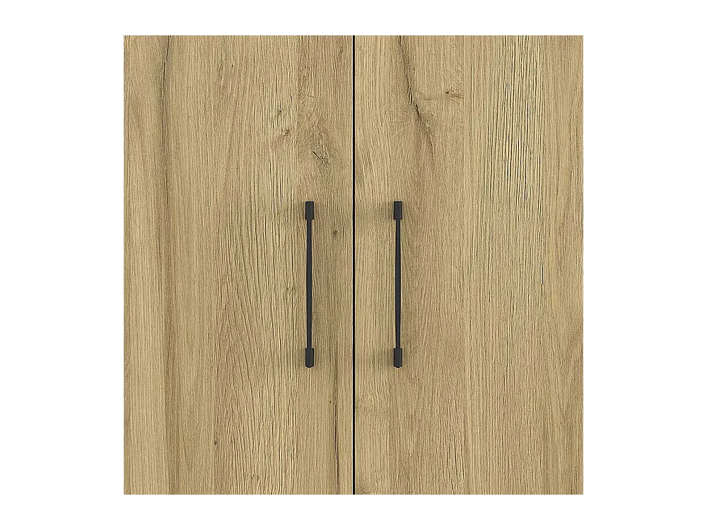 Büroschrank in Wildeichefarben und Dunkelgrau 200 cm hoch