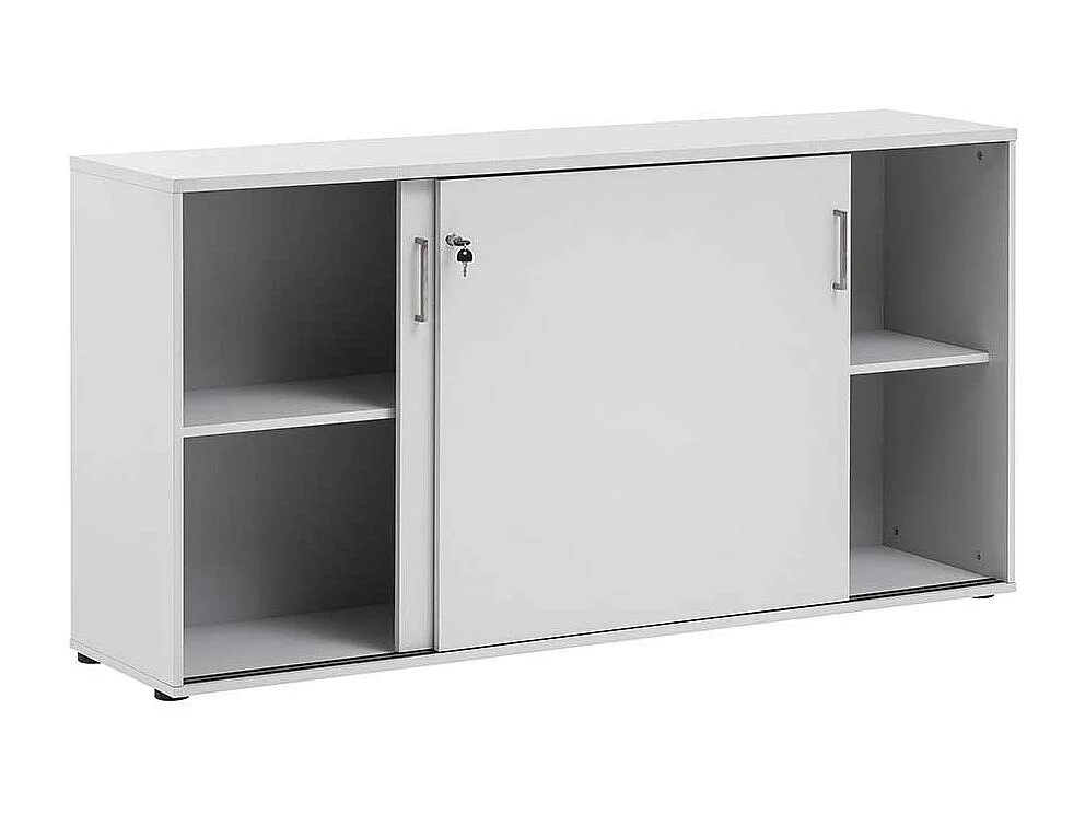 Aktenschrank mit Schiebetüren Lichtgrau