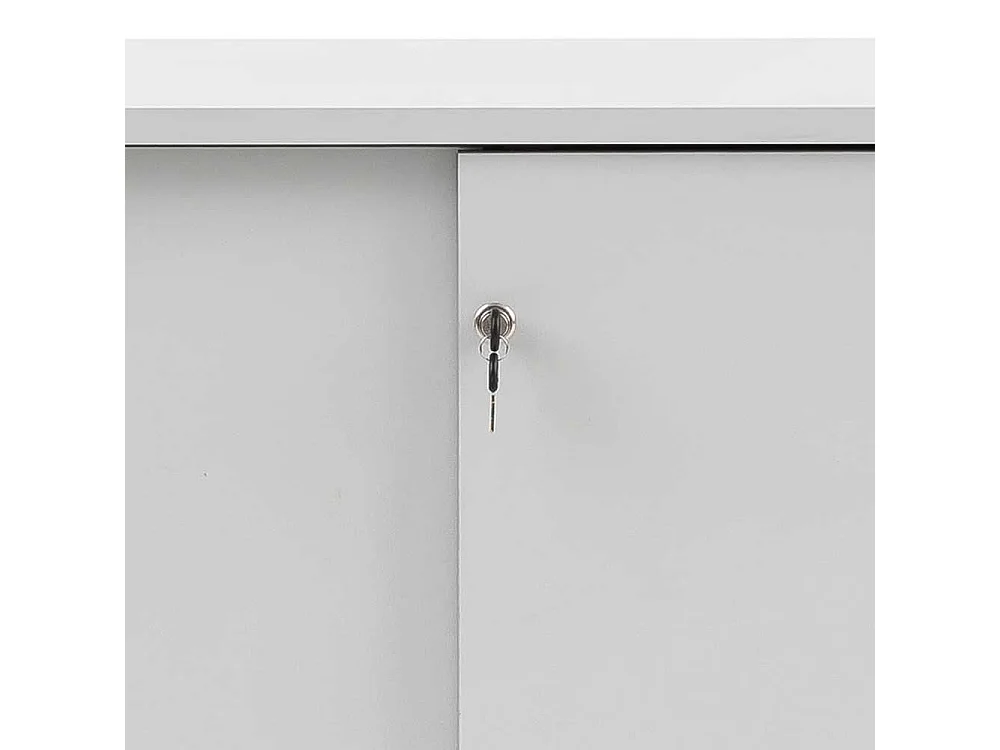Aktenschrank mit Schiebetüren Lichtgrau