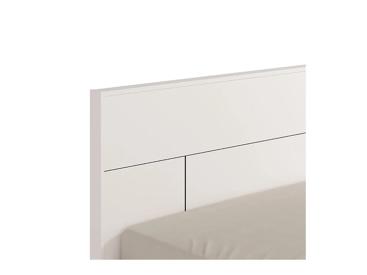 Ensemble chambre lit 160x200 et 2 chevets couleur blanc