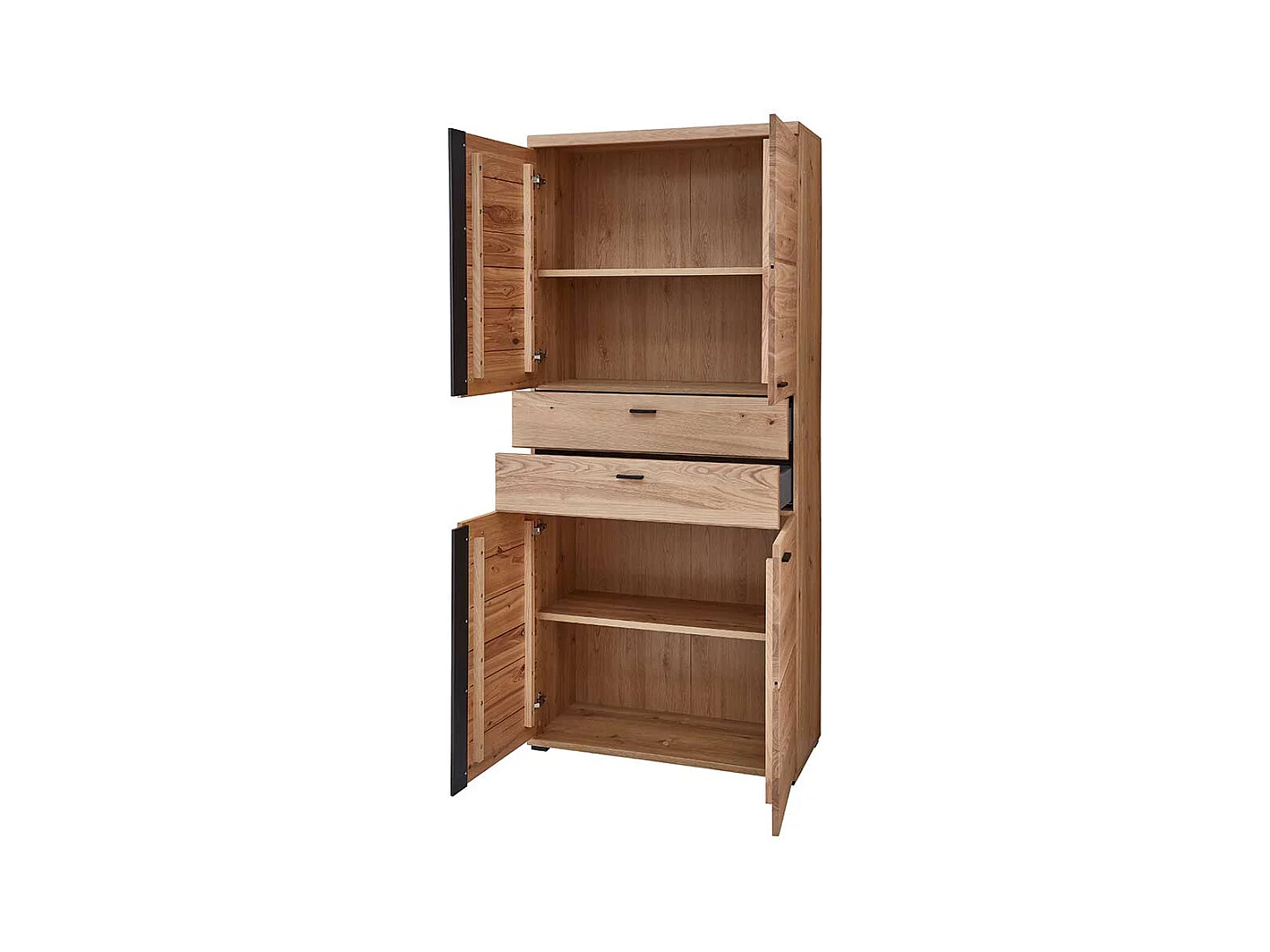 Schrank für Ordner in Wildeichefarben zwei Schubladen