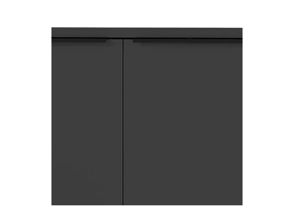 Büroschrank Schrank in Dunkelgrau mit Drehtüren