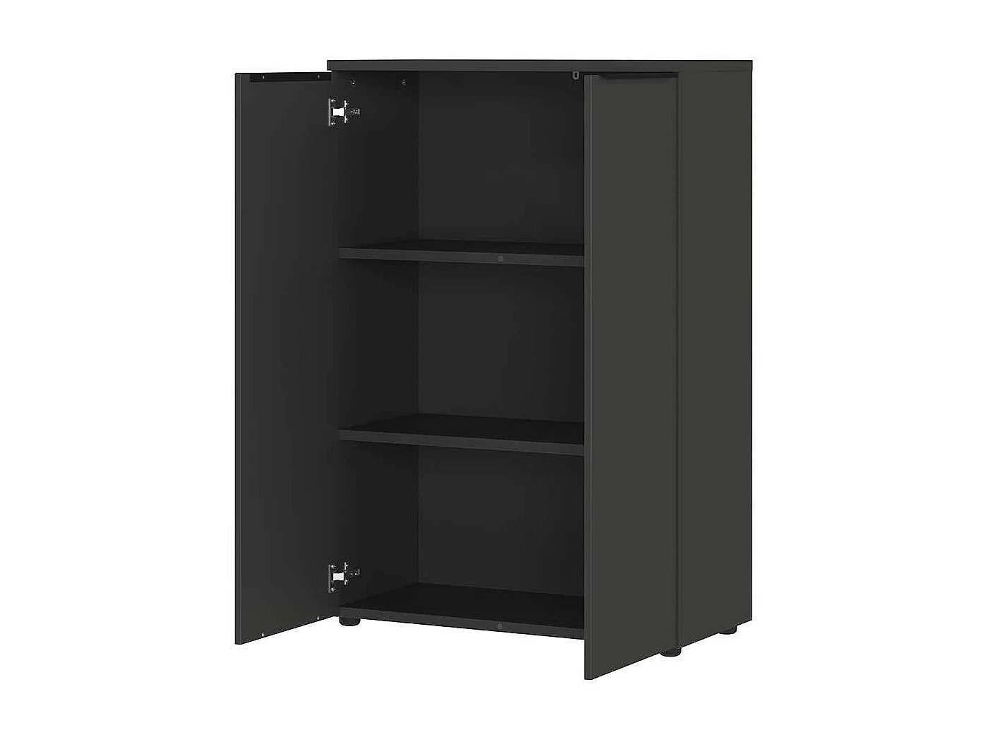 Büroschrank Schrank in Dunkelgrau mit Drehtüren