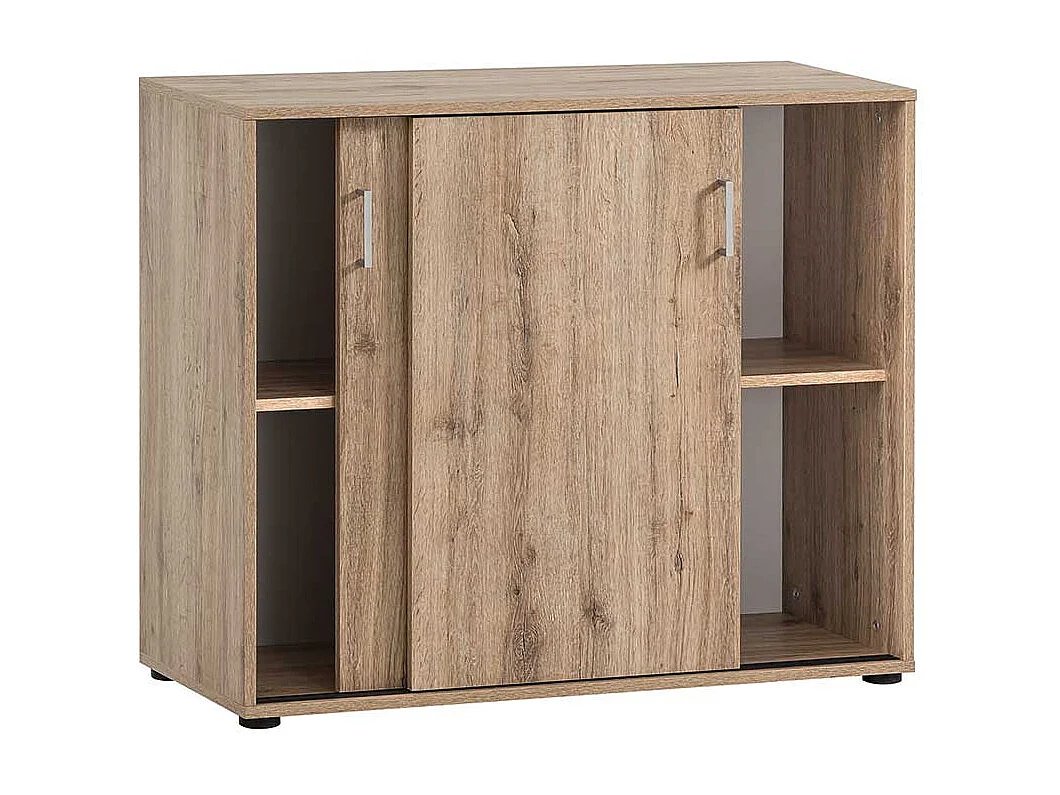 Büroschrank Schrank Büro mit Schiebetüren und zwei Einlegeböden