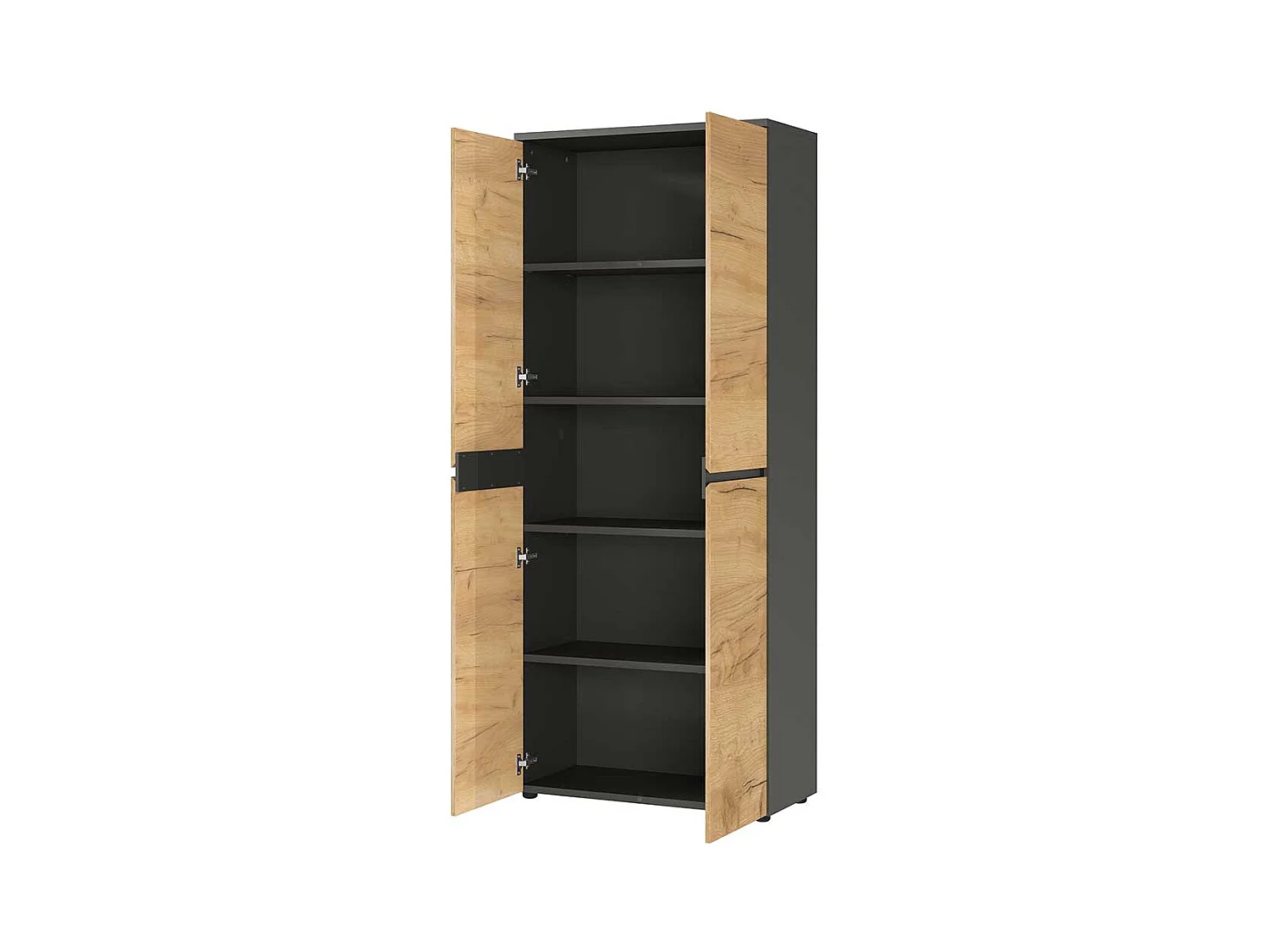 Home Office Schrank für Ordner Wildeichefarben & Anthrazit