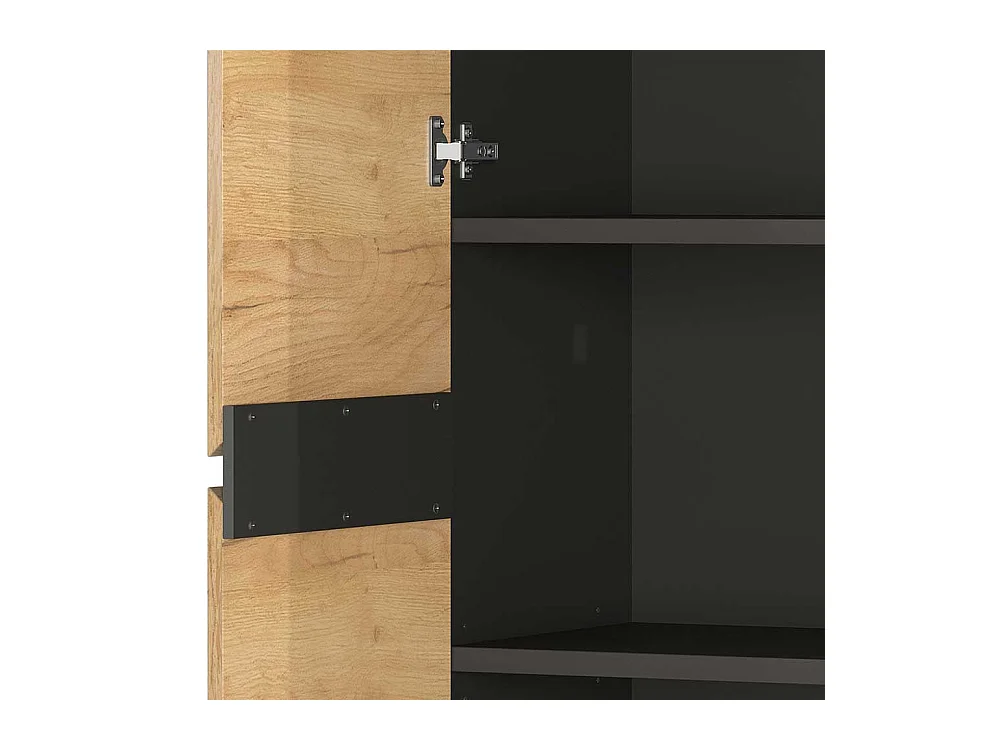 Home Office Schrank für Ordner Wildeichefarben & Anthrazit