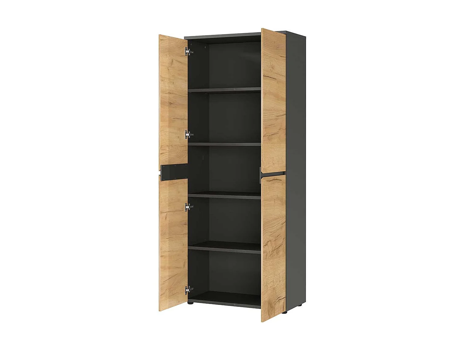 Home Office Schrank für Ordner Wildeichefarben & Anthrazit