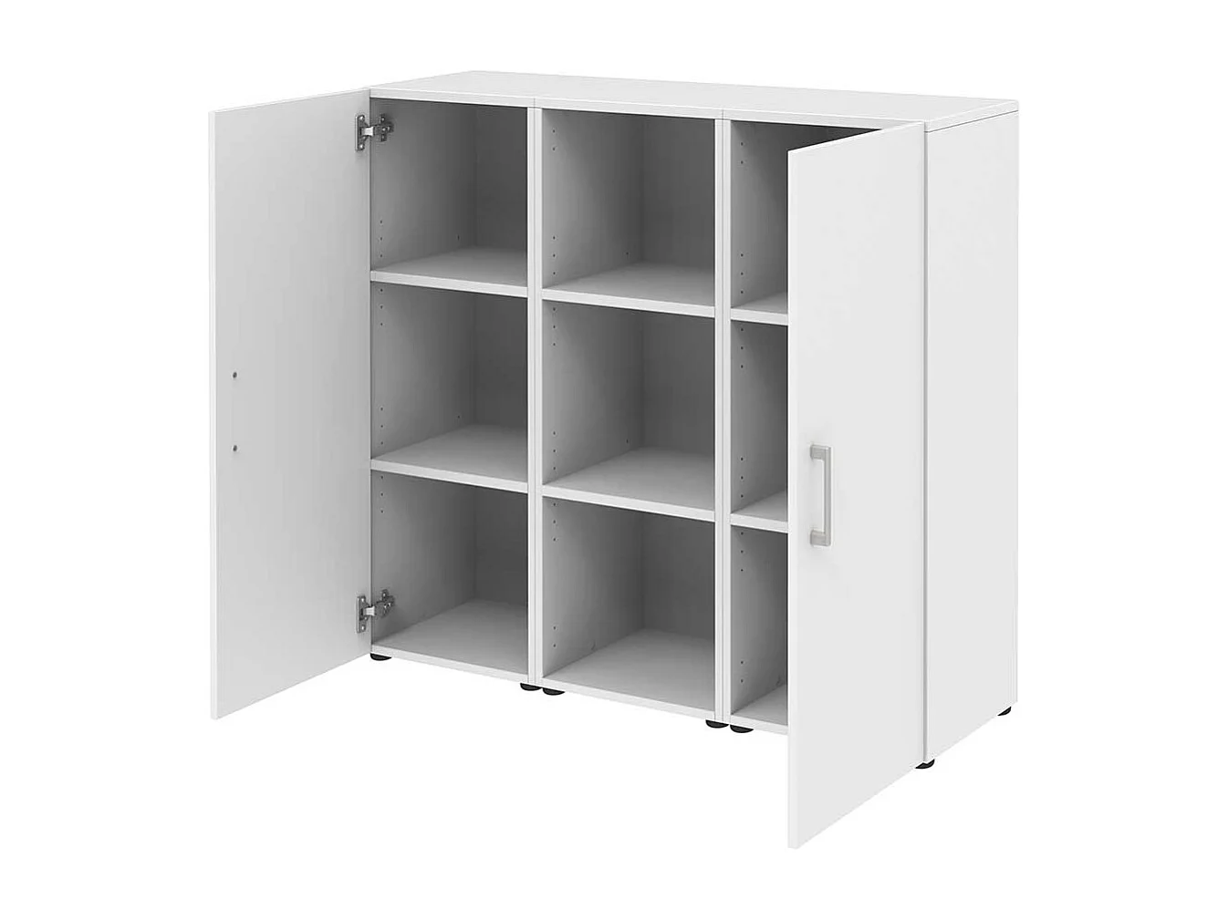 B�roschrank f�r Ordner in Wei� 2 t�rig