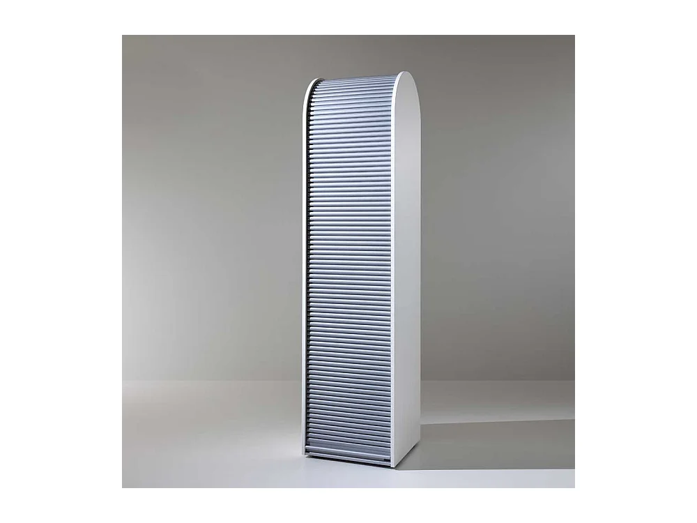 Rolloschrank in Weiß Grau Büro