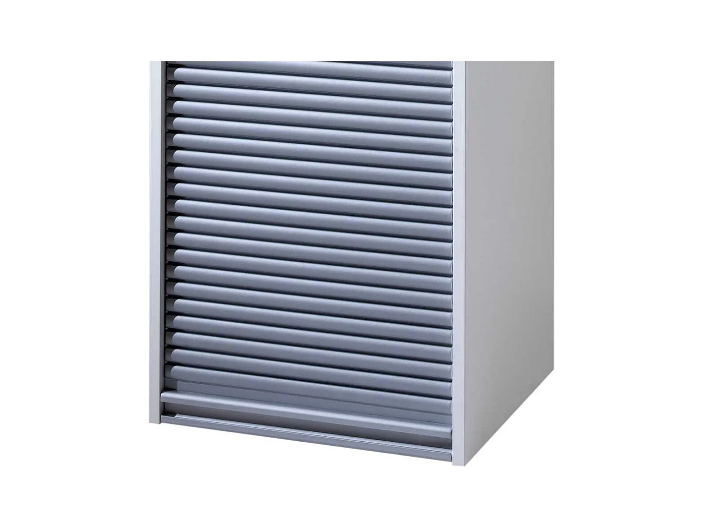 Rolloschrank in Weiß Grau Büro