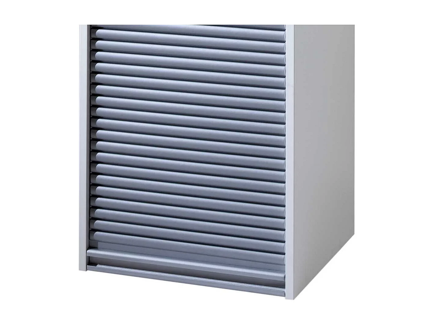 Rolloschrank in Weiß Grau Büro