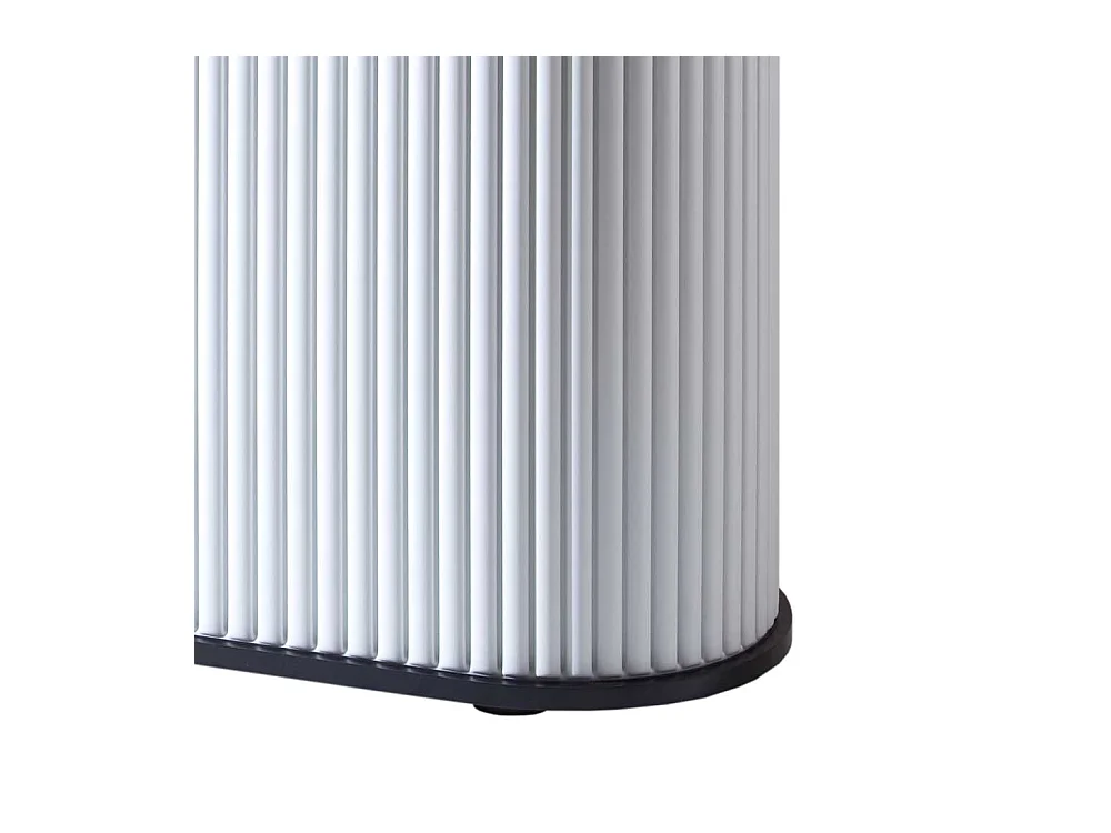 Büroschrank mit Rollo Schwarz und Weiß (zweiteilig)