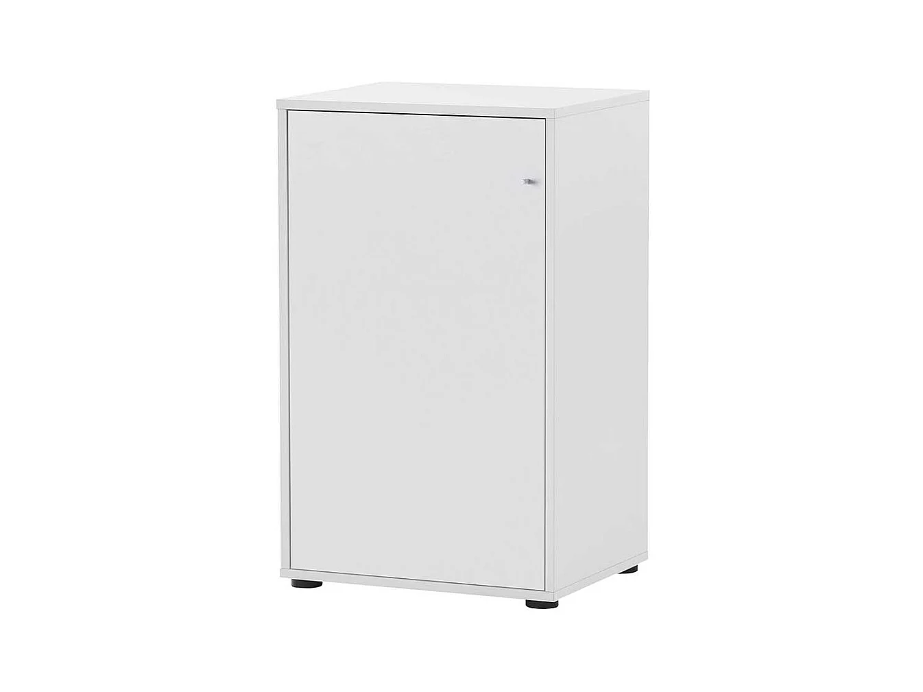 Hoher Officeschrank in Weiß herausnehmbarem Regalkreuz