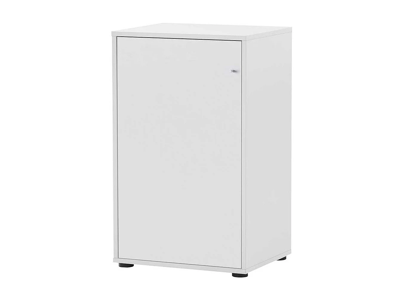 Hoher Officeschrank in Weiß herausnehmbarem Regalkreuz