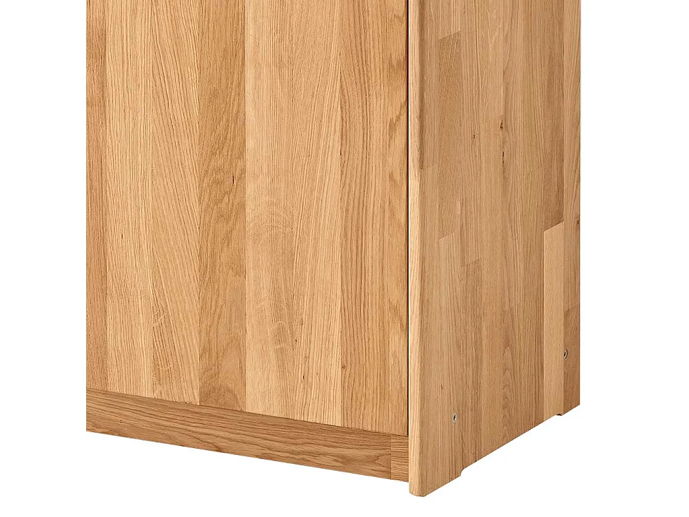 Abschließbarer Aktenschrank aus Wildeiche Massivholz Drehtüren