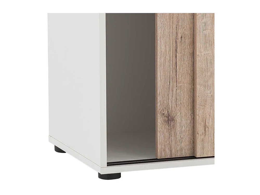 Moderner Ordnerschrank in Wildeichefarben Weiß