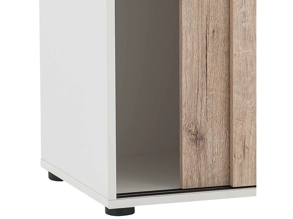 Moderner Ordnerschrank in Wildeichefarben Weiß