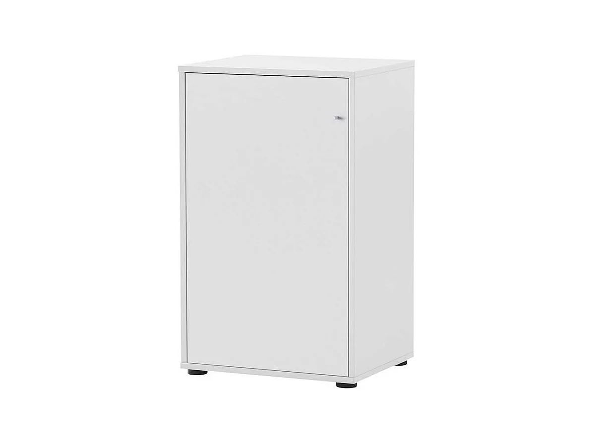 Officeschrank weiss klein Made in Germany einer Drehtür