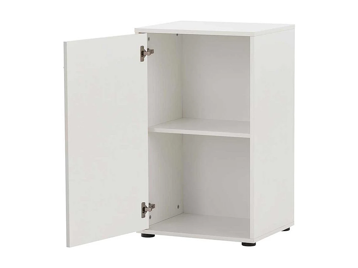 Officeschrank weiss klein Made in Germany einer Drehtür