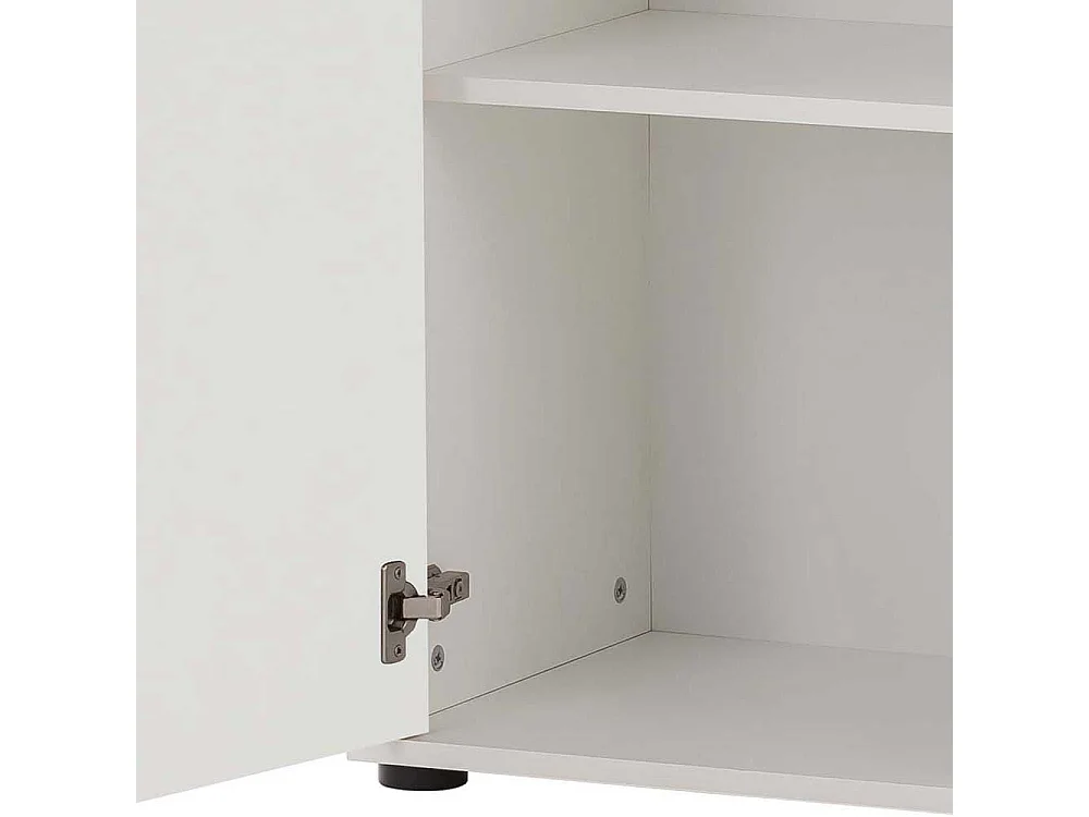 Officeschrank weiss klein Made in Germany einer Drehtür