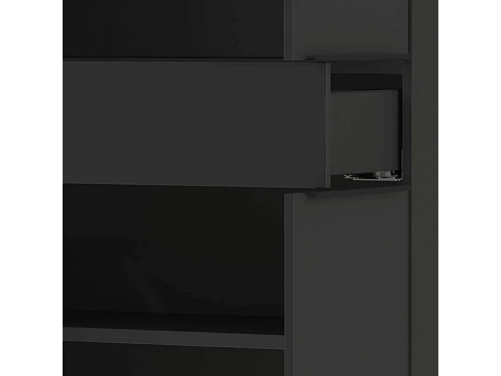 Büroschrank Officeschrank in Dunkelgrau 197 cm hoch