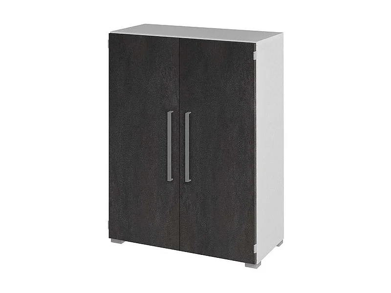 B�roschrank in Grau Wei� 80 cm breit