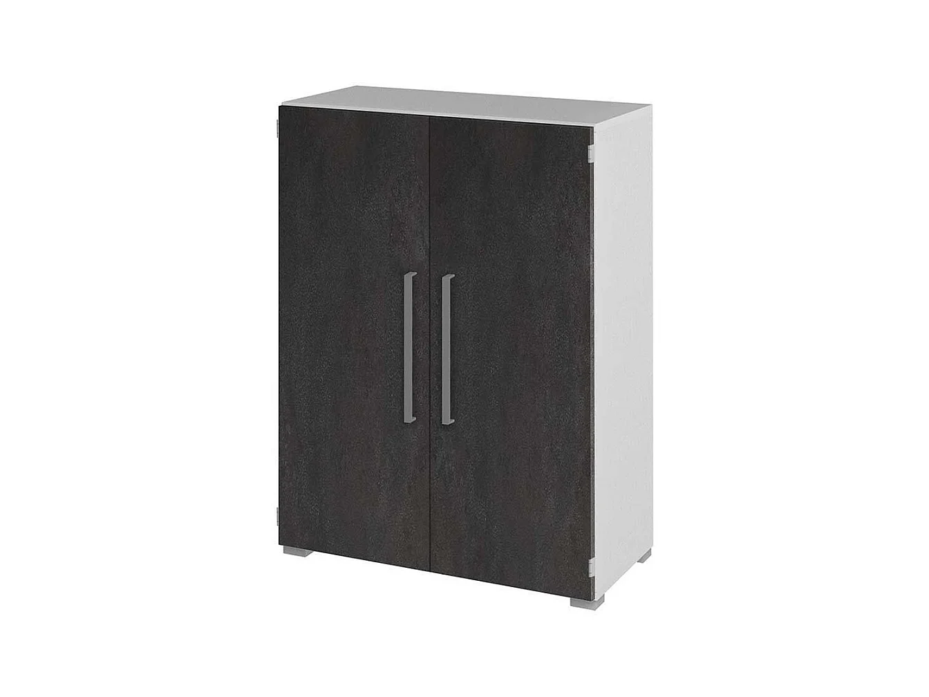 B�roschrank in Grau Wei� 80 cm breit