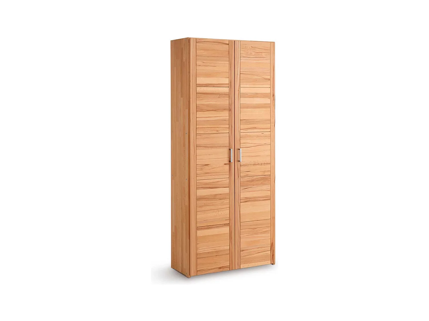 Aktenschrank Buche massiv geölt mit zwei Türen 80x186x33 cm