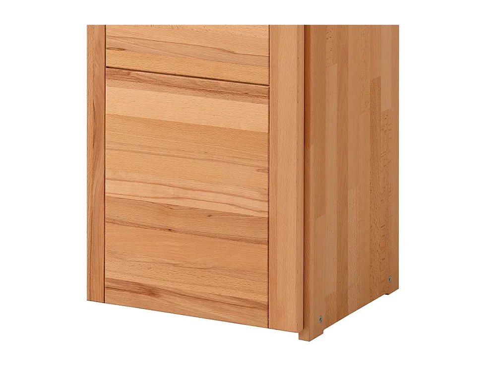 Aktenschrank Buche massiv geölt mit zwei Türen 80x186x33 cm