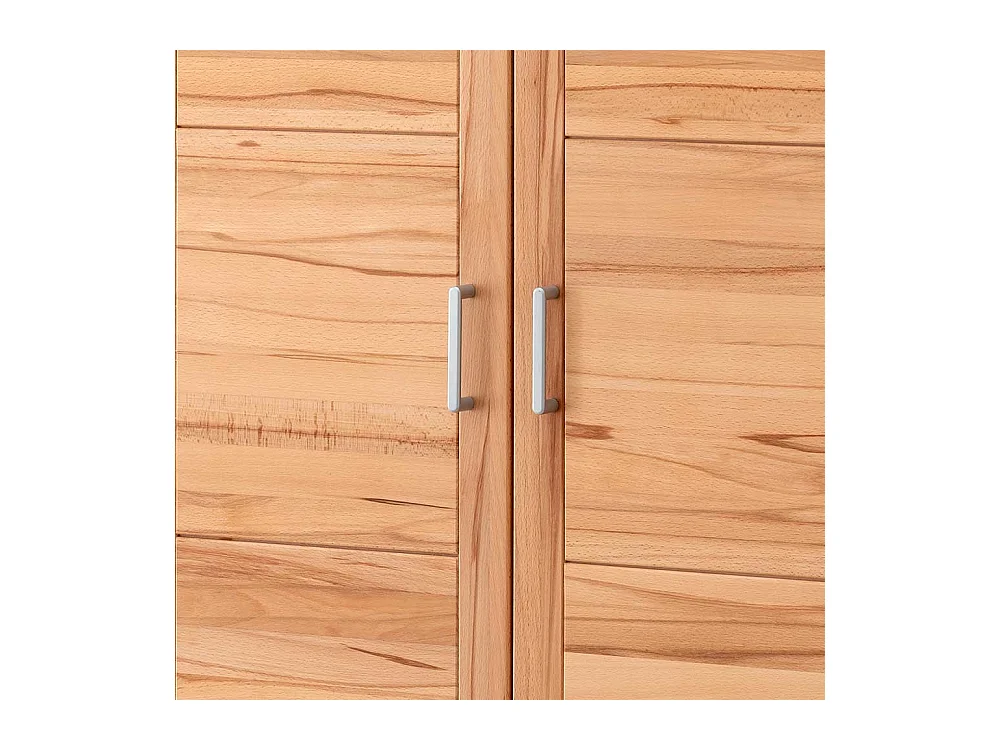 Aktenschrank Buche massiv geölt mit zwei Türen 80x186x33 cm