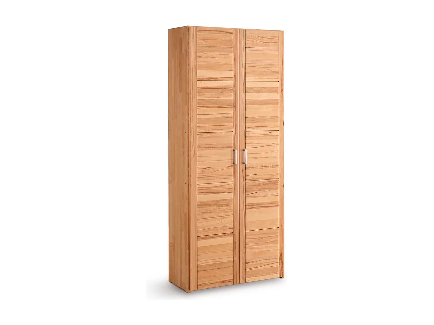 Aktenschrank Buche massiv geölt mit zwei Türen 80x186x33 cm