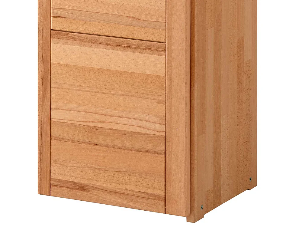 Aktenschrank Buche massiv geölt mit zwei Türen 80x186x33 cm