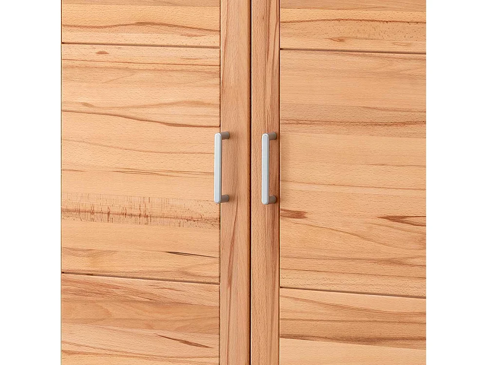 Aktenschrank Buche massiv geölt mit zwei Türen 80x186x33 cm