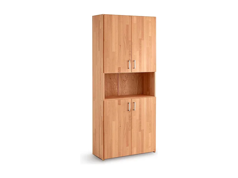 Büroschrank Buche geölt 4 türig 186 cm hoch 80cm breit