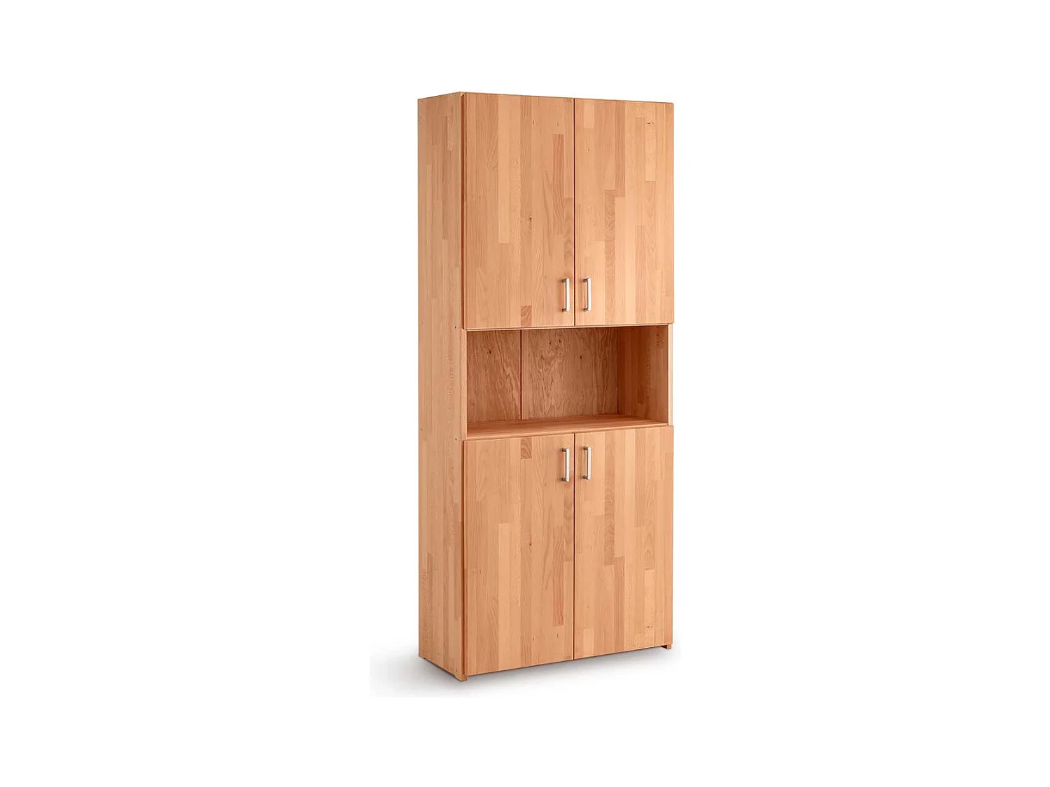 Büroschrank Buche geölt 4 türig 186 cm hoch 80cm breit