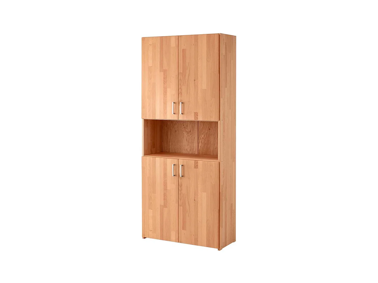 Büroschrank Buche geölt 4 türig 186 cm hoch 80cm breit