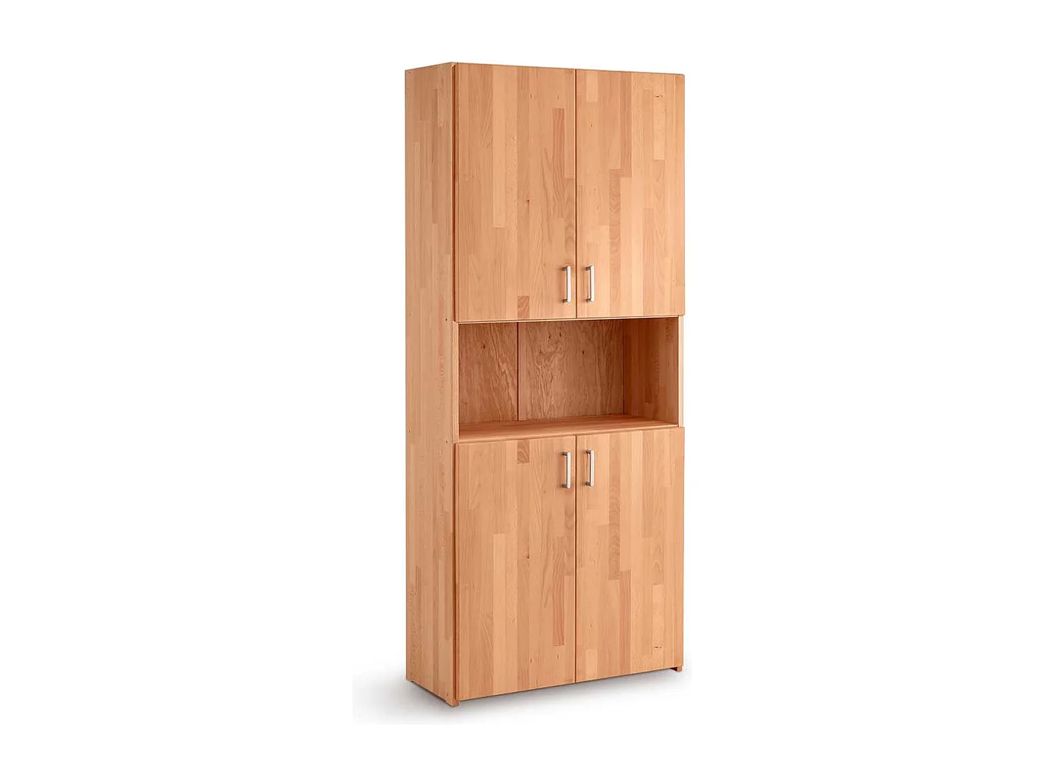Büroschrank Buche geölt 4 türig 186 cm hoch 80cm breit