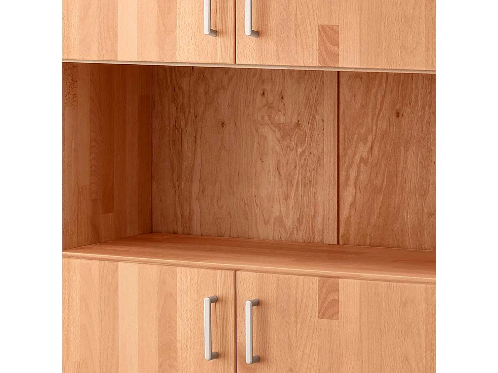 Büroschrank Buche geölt 4 türig 186 cm hoch 80cm breit