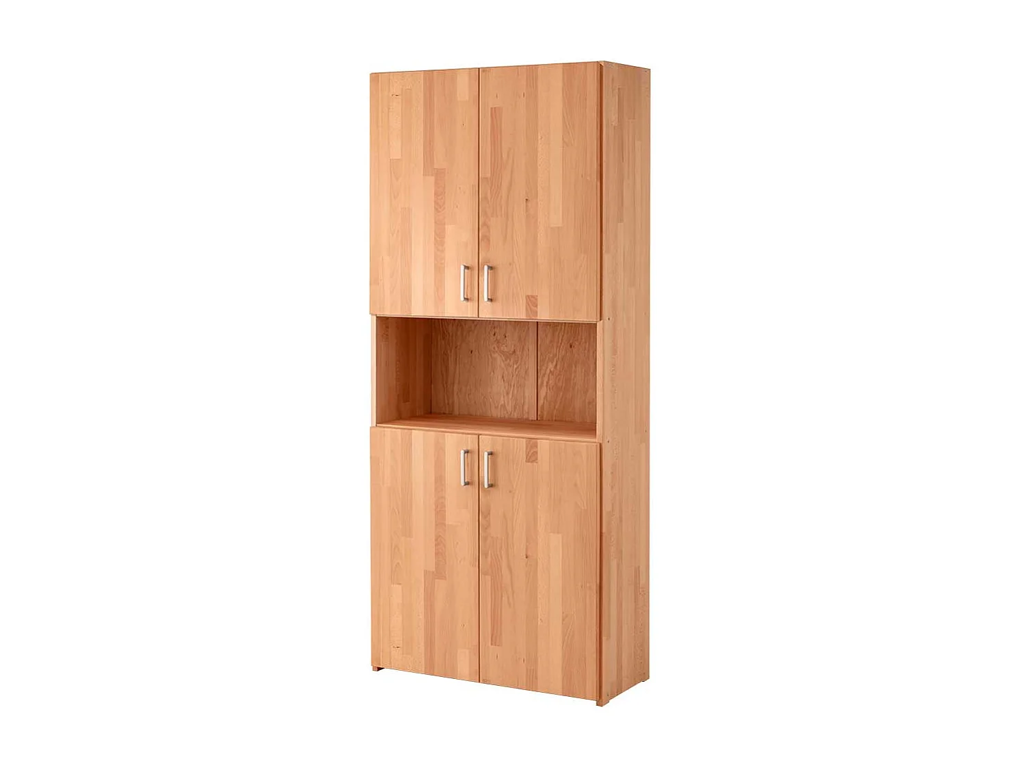 Büroschrank Buche geölt 4 türig 186 cm hoch 80cm breit