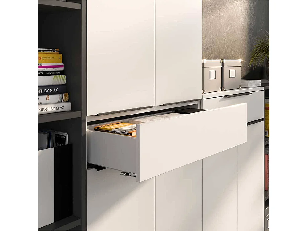 Schrank Aktenschrank mit zwei Türen und einer Schublade