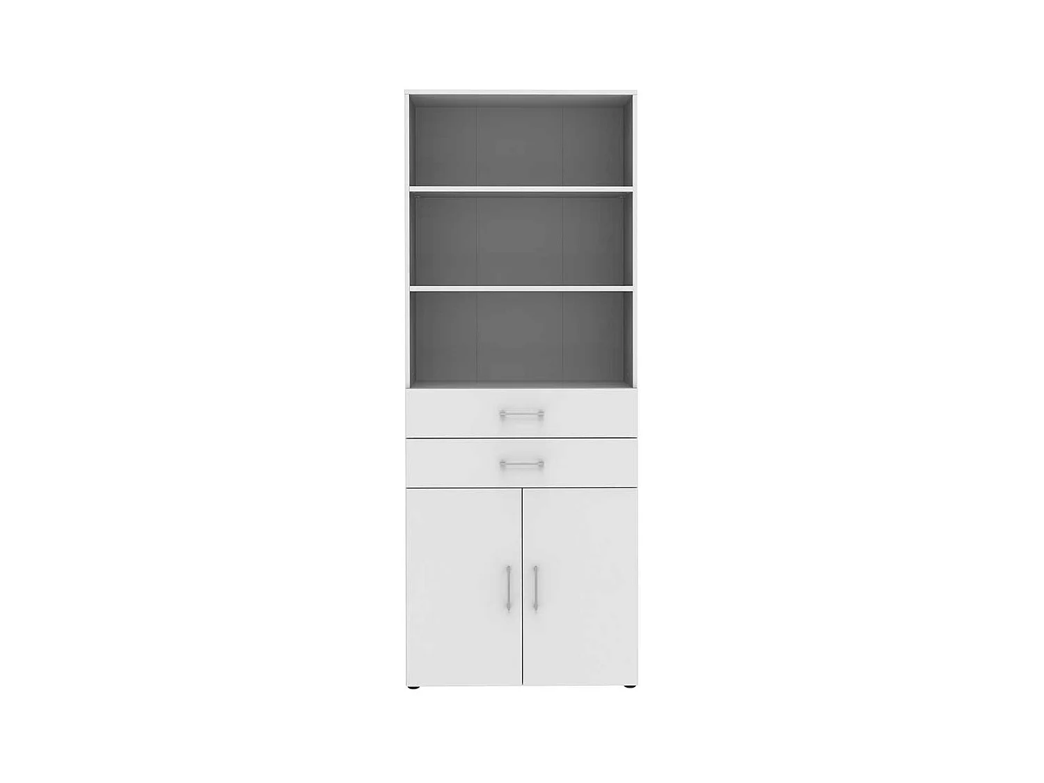Wei�er Ordnerschrank f�r Home Office zwei Schubladen