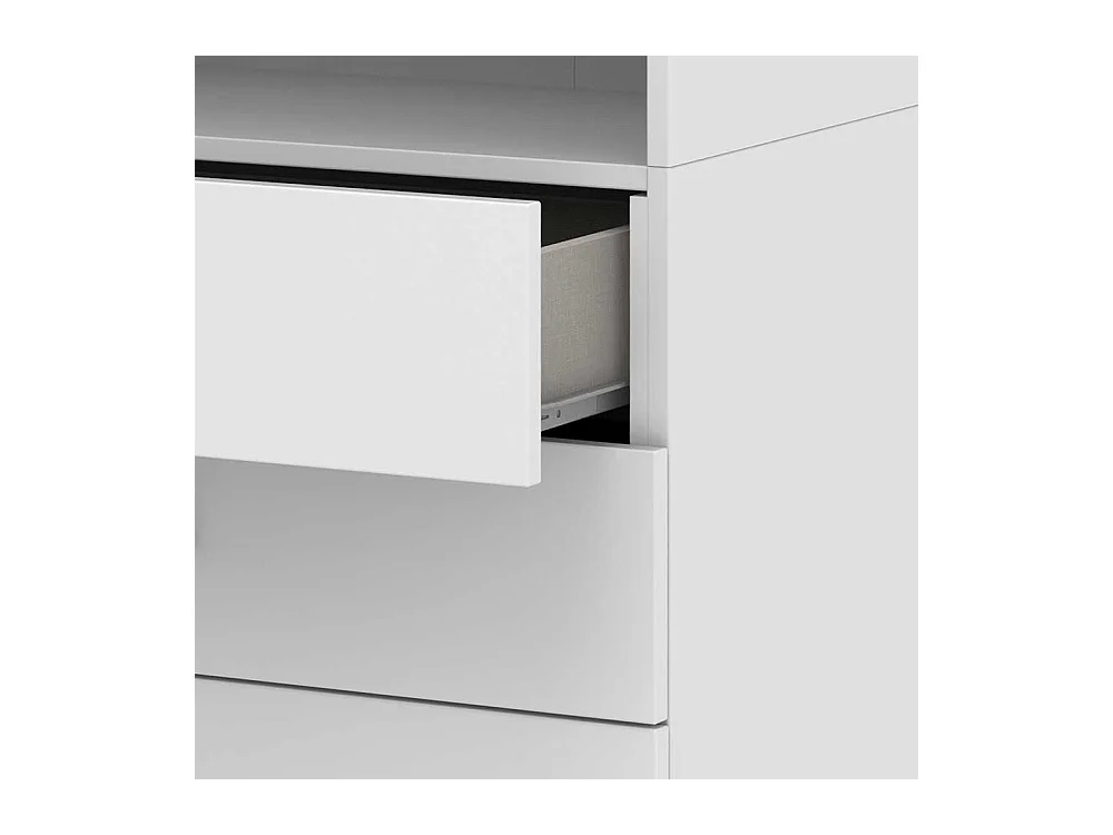 Wei�er Ordnerschrank f�r Home Office zwei Schubladen