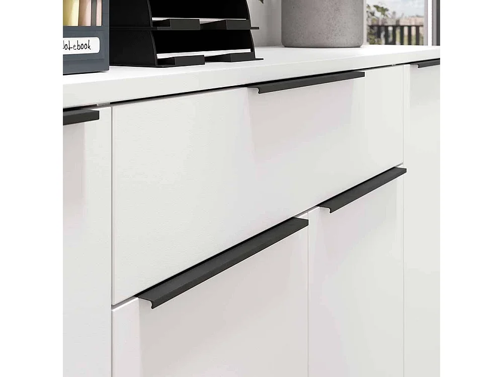 Büroschrank Schrank mit einer Schublade und Drehtüren