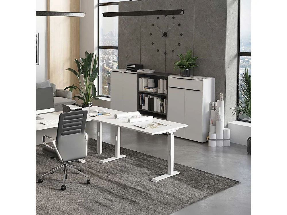 Büroschrank Schrank mit einer Schublade und Drehtüren