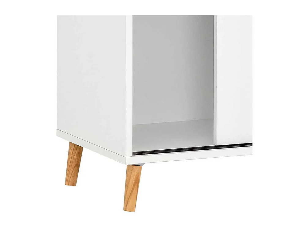 Schiebetüren Aktenschrank in Weiß und Eichefarben Made in Germany