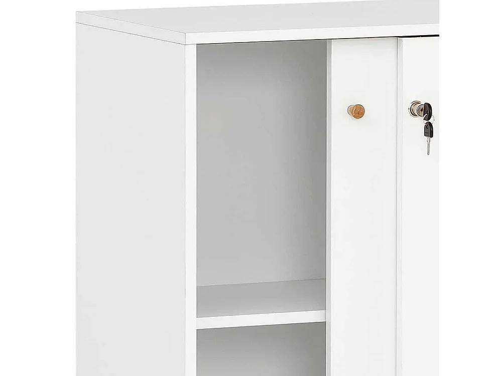 Schiebetüren Aktenschrank in Weiß und Eichefarben Made in Germany