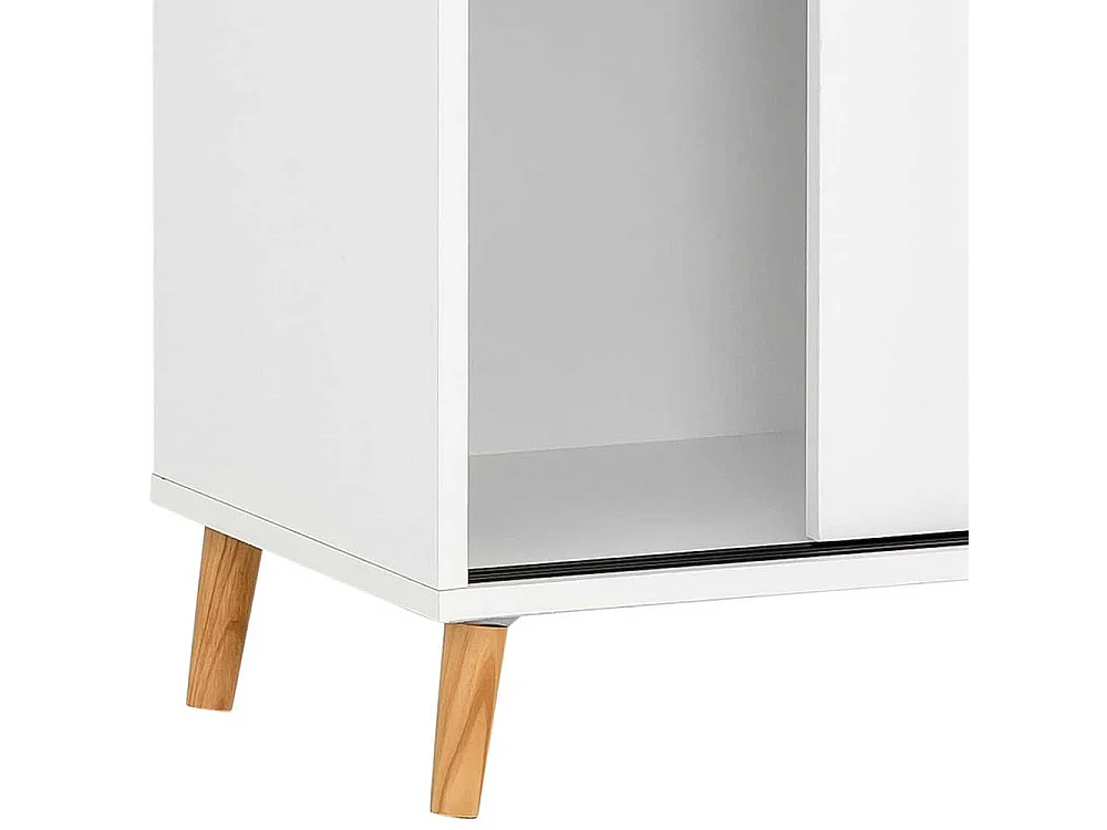 Schiebetüren Aktenschrank in Weiß und Eichefarben Made in Germany