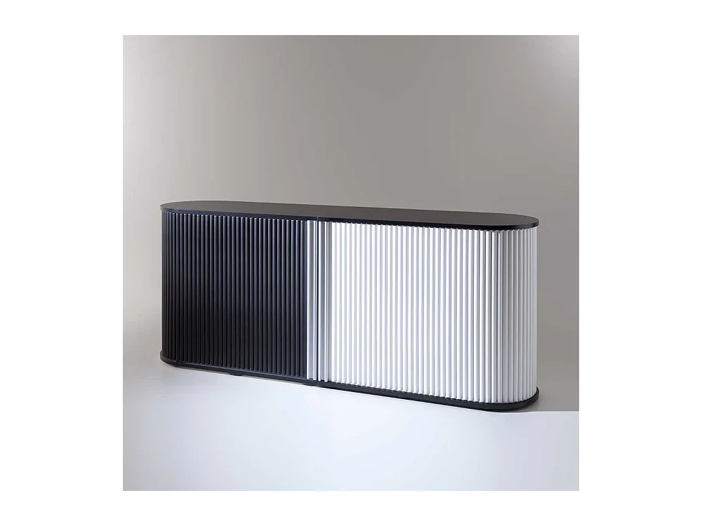 Rolladenschrank in Schwarz und Weiß Büro (zweiteilig)