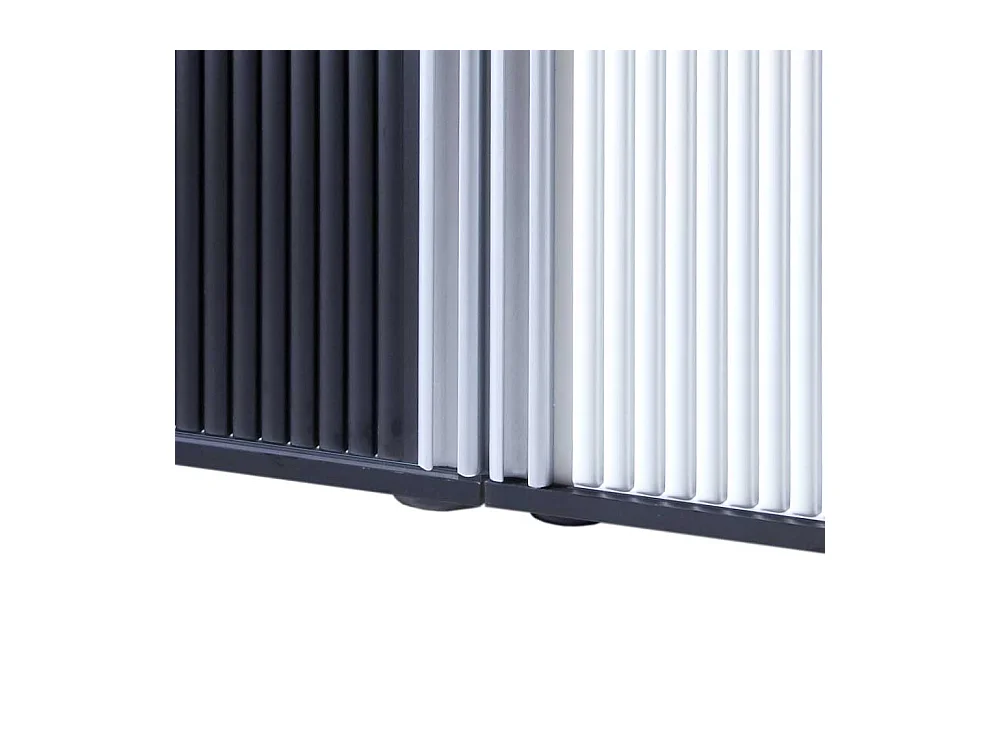 Rolladenschrank in Schwarz und Weiß Büro (zweiteilig)