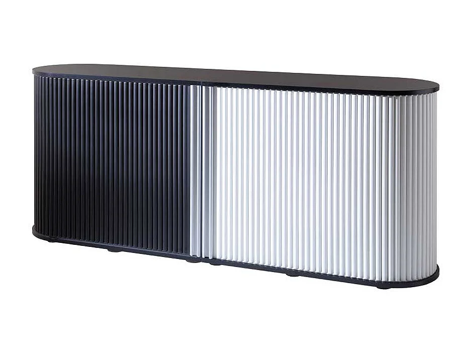 Rolladenschrank in Schwarz und Weiß Büro (zweiteilig)